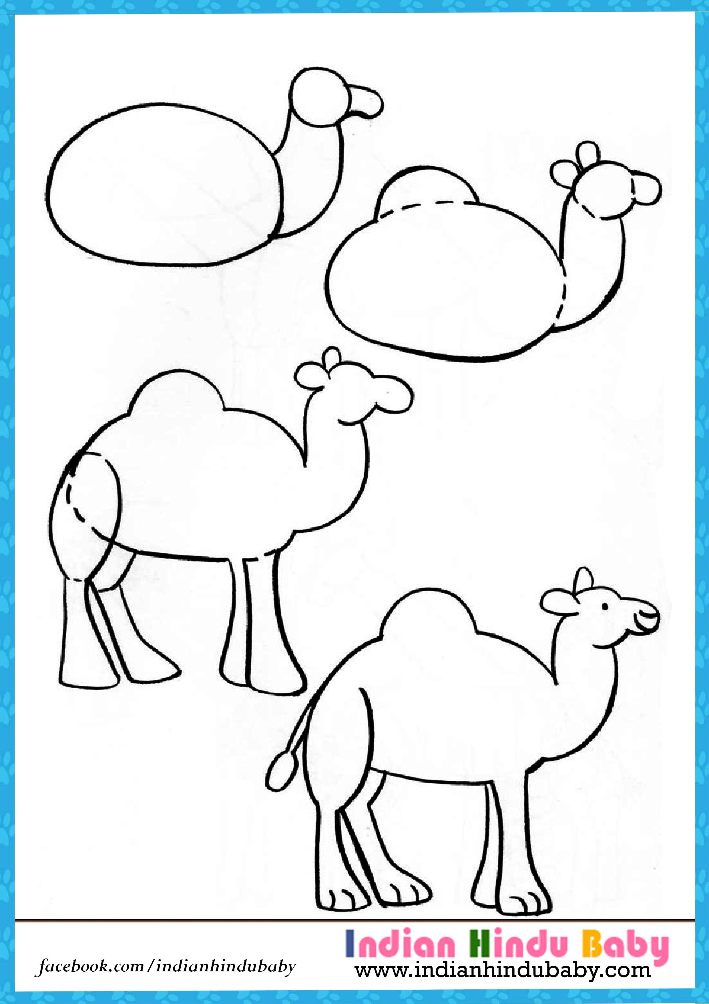 Camel Drawing & Sketches For Kids - Kids Art & Craft